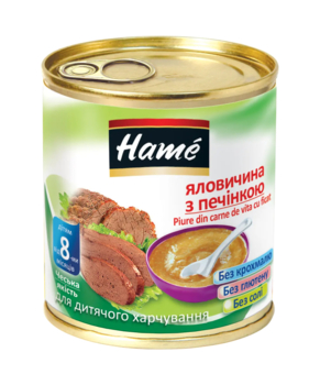 Мясное пюре Hame Говядина с печенью, 100 г - Pampik
