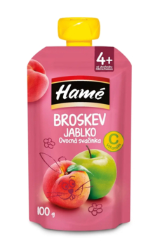 Пюре Hame Pouch Яблоко, персик, 100 г - Pampik