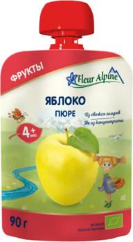 Фруктове пюре Fleur Alpine Pouch Органік Яблуко, 90 г - Pampik