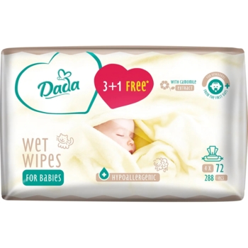 Вологі серветки Dada з витяжкою ромашки, 288 шт. (4 уп. по 72 шт.) - Pampik