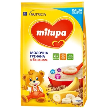 Молочна каша Milupa Гречана з бананом, 210 г - Pampik