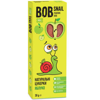 Фруктовые яблочные конфеты Bob Snail, 30 г - Pampik