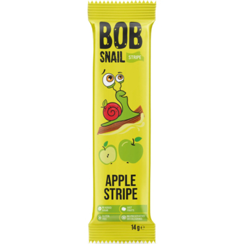 Цукерка фруктова Bob Snail Яблучний страйп, 14 г - Pampik