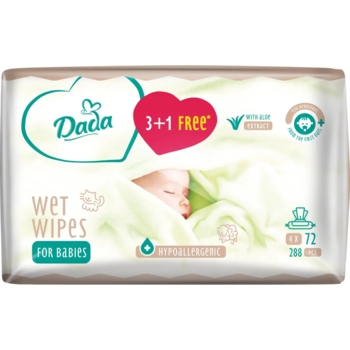 Вологі серветки Dada з витяжкою алое, 288 шт. (4 уп. по 72 шт.) - Pampik