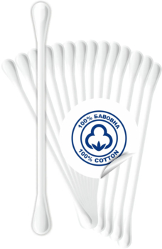 Ватні палички Білосніжка, в циліндричній упаковці, 100 шт. - Pampik - 2