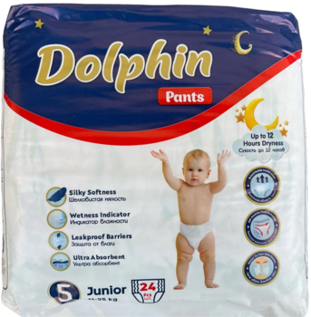 Підгузки-трусики Dolphin 5 (11-25 кг), 24 шт. - Pampik