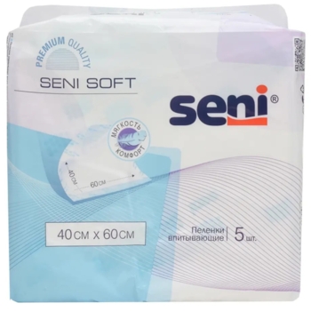 Одноразові пелюшки Seni Soft Super, 60х40 см, 5 шт. - Pampik