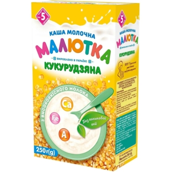 Каша молочна Малятко Кукурудзяна, 250 г - Pampik