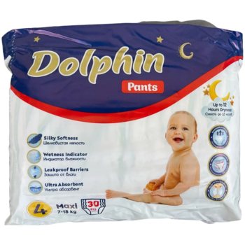 Подгузники-трусики Dolphin 4 (7-18 кг), 30 шт. - Pampik