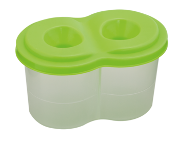 Стакан-непроливайка ZiBi Kids Line, з двома відділеннями, салатовий (ZB.6901-15) - Pampik