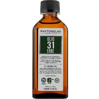 Суміш ефірних масел та екстрактів Phytorelax Vegan&Organic 31 Herbs Oil 100 мл (6027260) - Pampik