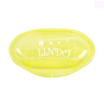 Зубная щетка-массажер для зубов Курносики, силиконовая, салатовій (7077 сал) - Pampik - 2