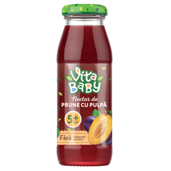 Нектар Vita Baby сливовый, с мякотью и сахаром, 175 мл - Pampik