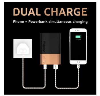 Портативний зарядний пристрій Duracell Powerbank 2.4A 5V 10050 mAh (5002732) - Pampik - 2