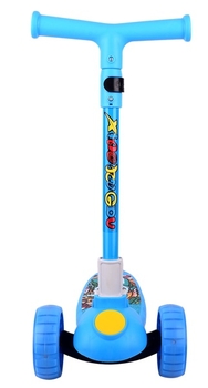 Самокат Daddychild 009T-Blue с подсветкой колес голубой (TOYSHD-009T-Blue) - Pampik - 2