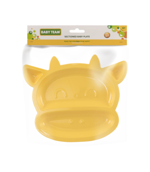 Тарілка секційна Baby Team, жовтий (6014) - Pampik - 2