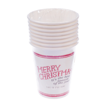 Набір одноразових стаканів Offtop, білий, 8 шт. (854868) - Pampik