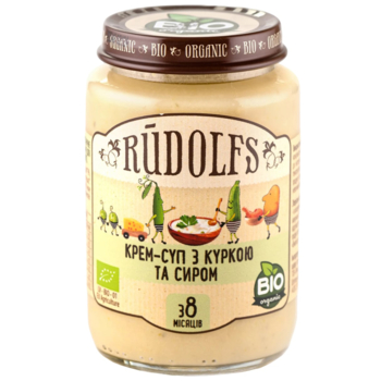 Пюре Rudolfs Крем-суп з куркою і сиром, 190 г - Pampik