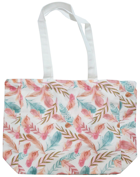 Сумка Offtop Перья, 35х40 см, розовый (833676) - Pampik