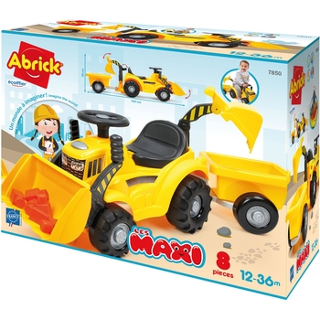 Трактор-погрузчик Ecoiffier Макси для катания малыша с прицепом (7850) - Pampik - 2