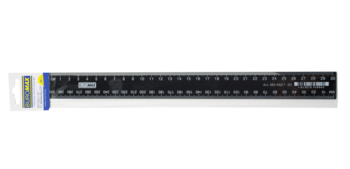 Лінійка пластикова Buromax, 30 см, чорний (BM.5827-30) - Pampik