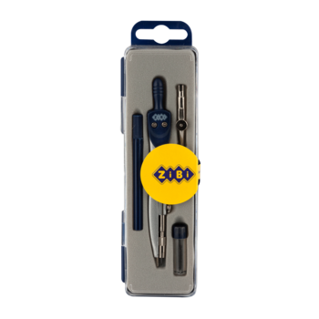 Готовальня ZiBi, 4 предмета, темно-синій (ZB.5303BS-03) - Pampik