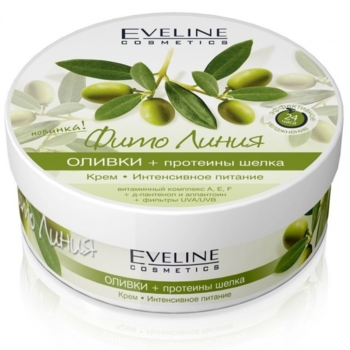 Крем для лица Eveline Оливки + протеины шелка Фито Линия, 210 мл (C210FLOL) - Pampik