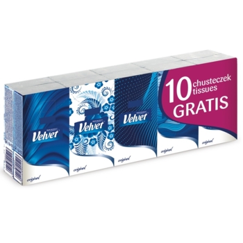 Носові хустки Velvet Original, чотиришарові, 10 шт. (3700054) - Pampik