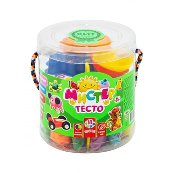 Набір тіста для ліплення Strateg Містер тісто, 18 кольорів (71108) - Pampik