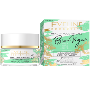 Активний матуючий крем для обличчя Eveline Beauty Food-rituals Bio Vegan, 50 мл - Pampik - 2
