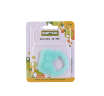 Прорізувач силіконовий Baby Team Морські мешканці, бірюзовий (4008_бирюзовая_медуза) - Pampik - 2