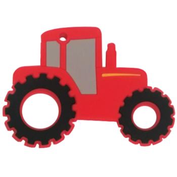 Прорезыватель для зубов Lindo Трактор красный (LI 328-44) - Pampik