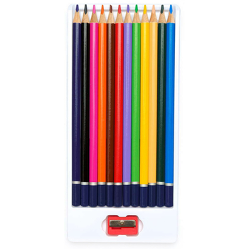 Олівці кольорові Школярик з точилкою 12 кольорів (312110002-UA) - Pampik - 2