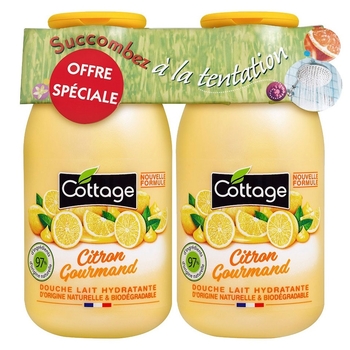 Набор Cottage Gourmet Lemon Молочко для душа, 2 шт. х 250 мл - Pampik