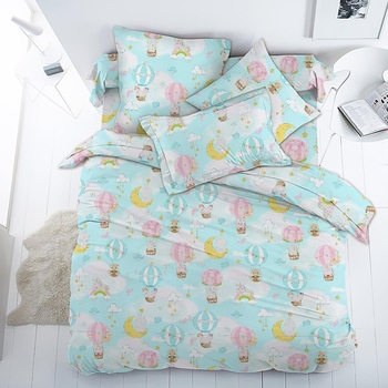 Комплект постельного белья Ecotton Воздушные шары, поплин, детский, 140х110 см (22812) - Pampik