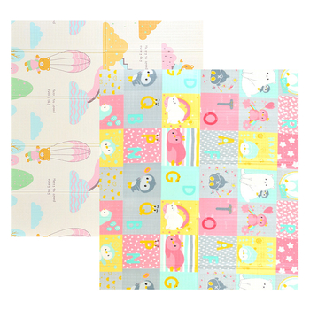 Дитячий двосторонній складний килимок Poppet Стікери та Казковий політ, 200x180x1 см (PP010-200) - Pampik