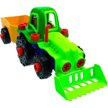 Конструктор Edu-Toys Трактор с инструментами (JS030) - Pampik