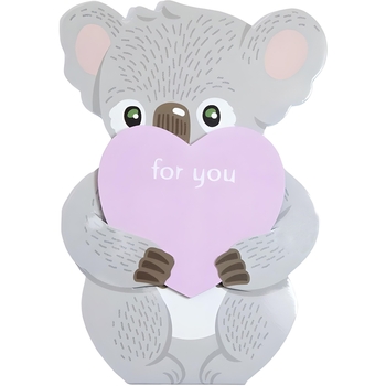 Блокнот дитячий Malevaro Звірята 3+ Коала з сердцем 78x116 мм 40 аркушів (52808) - Pampik