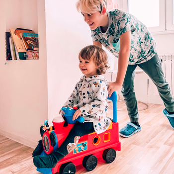 Толокар Kiddieland Міккі Маус Паровозик-сортер червоний (054874) - Pampik - 6