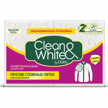 Господарське мило Duru Clean&White Проти плям, 500 г (4 шт. по 125 г) - Pampik