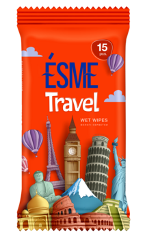 Влажные салфетки Esme Путешествие, 15 шт. - Pampik