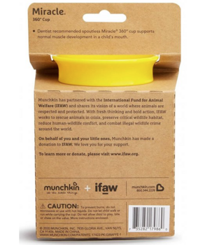 Чашка-непроливайка Munchkin Miracle 360 WildLove Жираф, 266 мл, жовтий (051835) - Pampik - 5