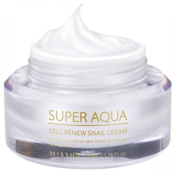 Крем для обличчя Missha Super Aqua Cell Renew Snail, 47 мл - Pampik
