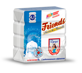 Мило господарське Friends з відбілюючим ефектом, 500 г (4 шт. по 125 г) - Pampik