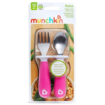 Набір столових приборів Munchkin Raise, рожевий, 2 шт. (27148.04) - Pampik - 3