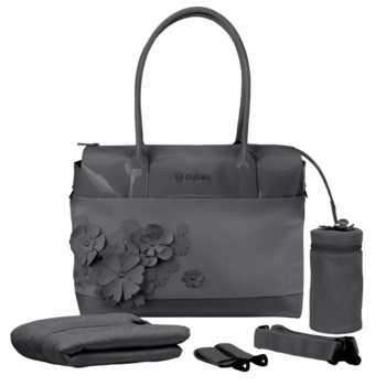 Сумка Cybex Platinum Simply flowers dark grey, темно-сірий (521001953) - Pampik