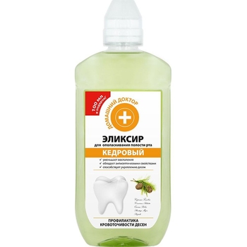 Еліксир для ополіскування порожнини рота Домашній Доктор Кедровий, 500 мл - Pampik