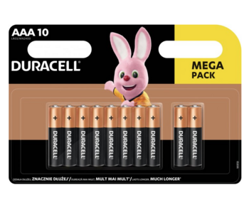 Лужні батарейки мізинчикові Duracell 1,5 V ААA LR03/MN2400, 10 шт. (5002509) - Pampik