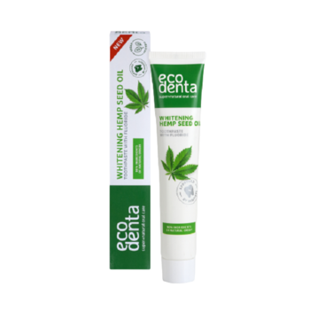 Зубная паста Ecodenta basic line Whitening Hemp Seed Oil, отбеливающая, масло семян конопли, 75 мл - Pampik