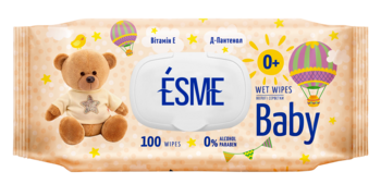 Вологі серветки із клапаном Esme Дитячі, 100 шт. - Pampik